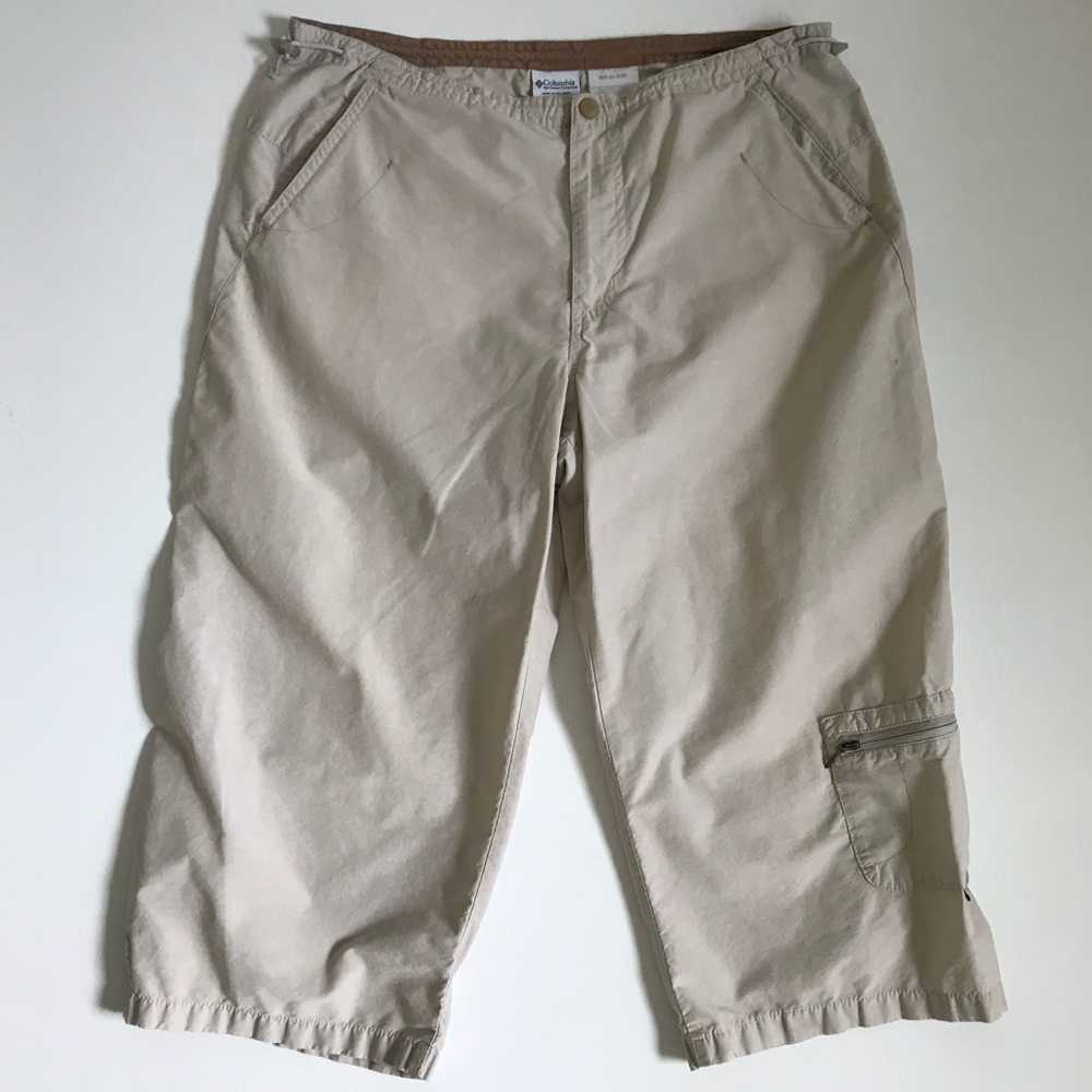 Columbia Capri Cotton Nylon Beige Hiking Pants